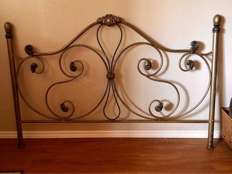 Bronze wrought iron headboard for full size bed for sale in Euless, TX