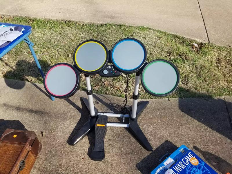 Xbox 360 Drum set wired with pedal,no sticks or game. For guitar hero