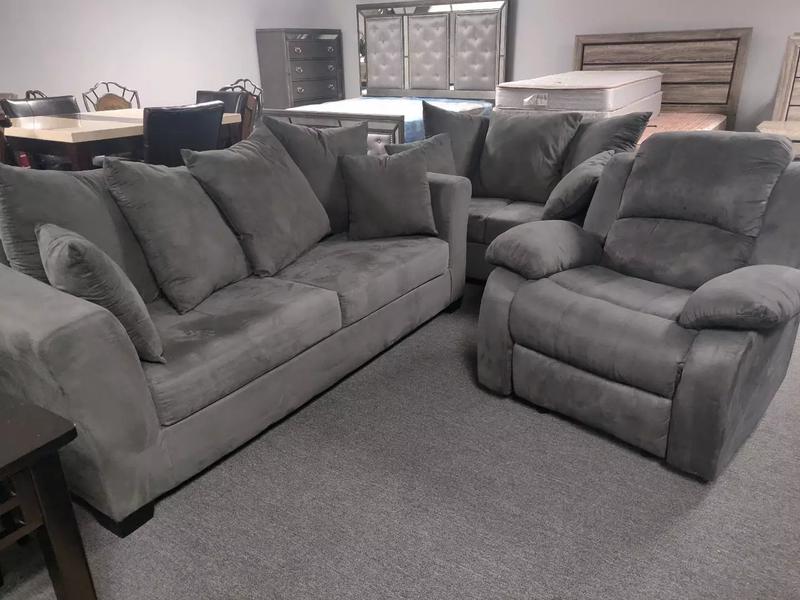 3 piece gray sofa set for sale in Houston, TX 5miles Buy and Sell