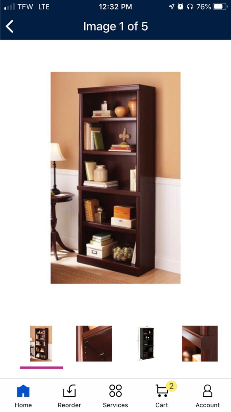 Bhg cherry laminate bookcase book case book shelf for sale in Houston