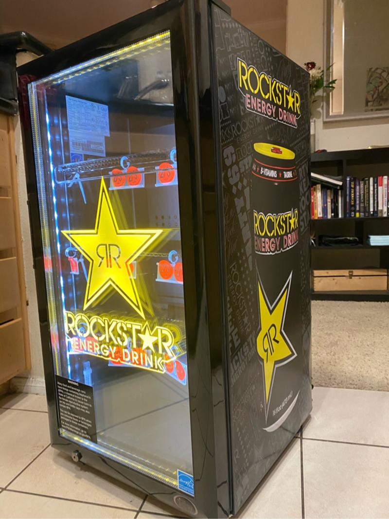 ROCKSTAR ENERGY DRINK MINI FRIDGE Party Refrigerator Cooler