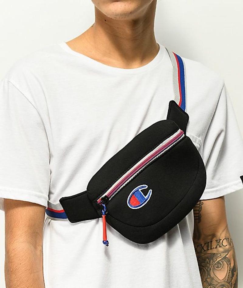 champion black fanny pack