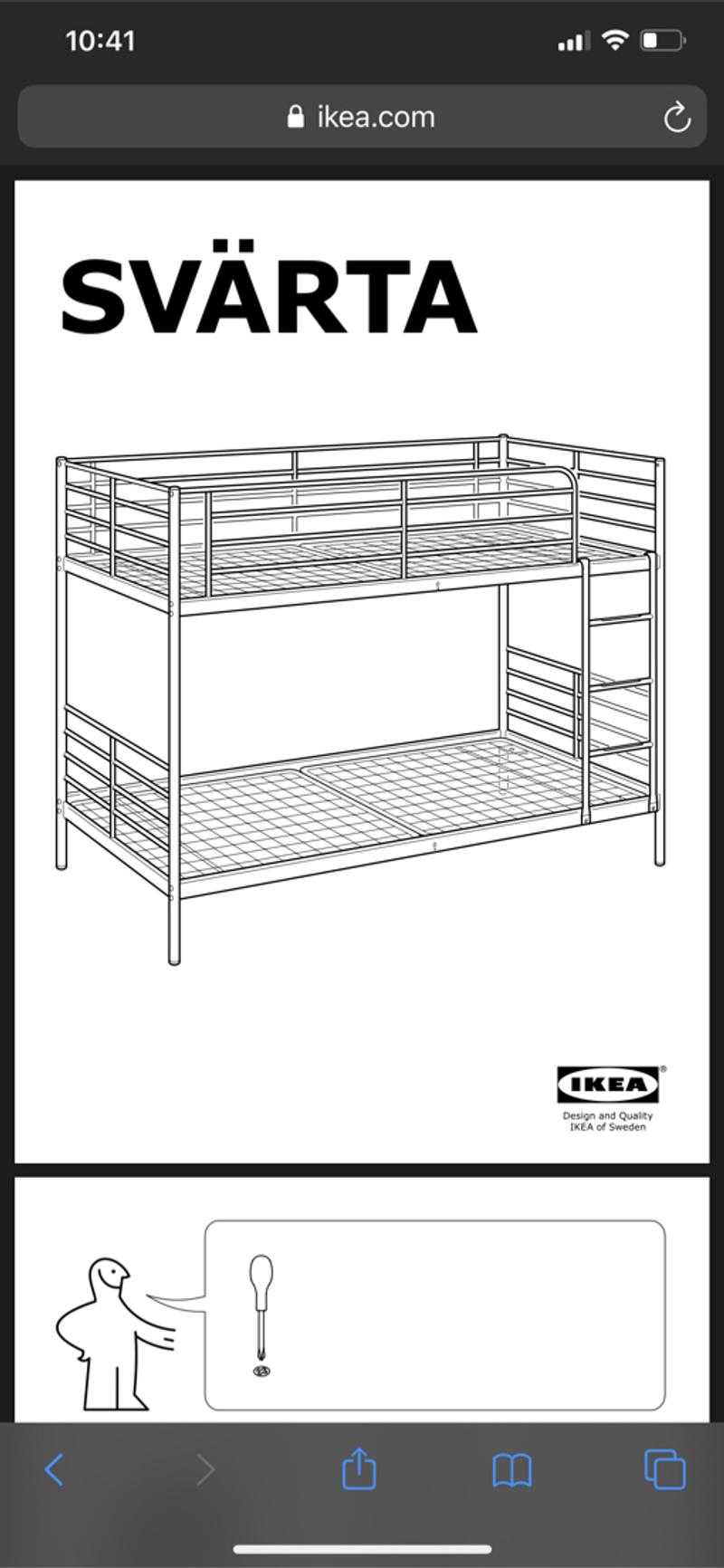 IKEA Svarta White Twin Bunk Bed for sale in Alhambra, CA 5miles Buy