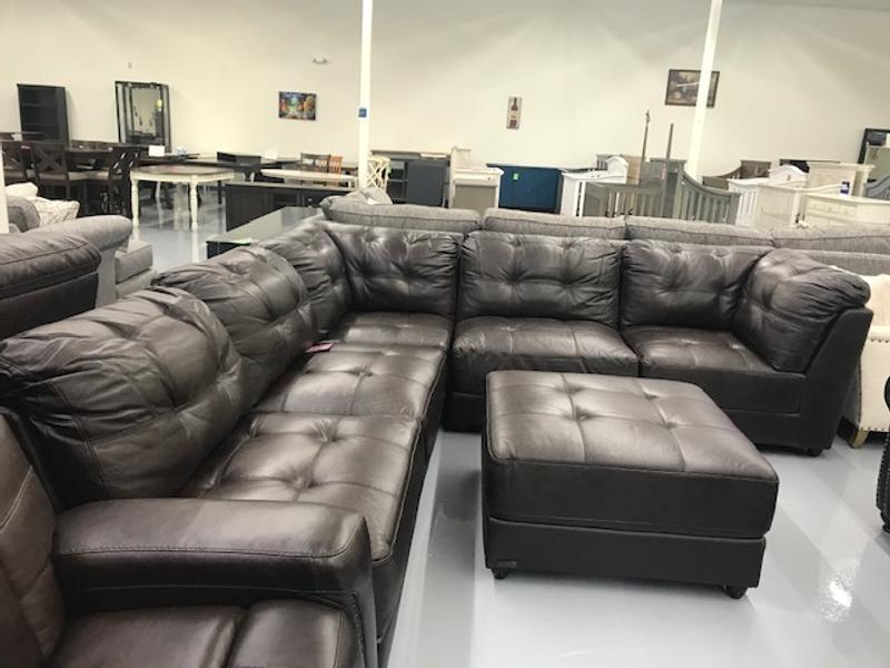 Brown L Shaped Leather Sectional Sofa With Ottoman For In Houston Tx 5miles And Brown L Shaped Leather Sectional Sofa, L Shaped Leather Sectional Sofa