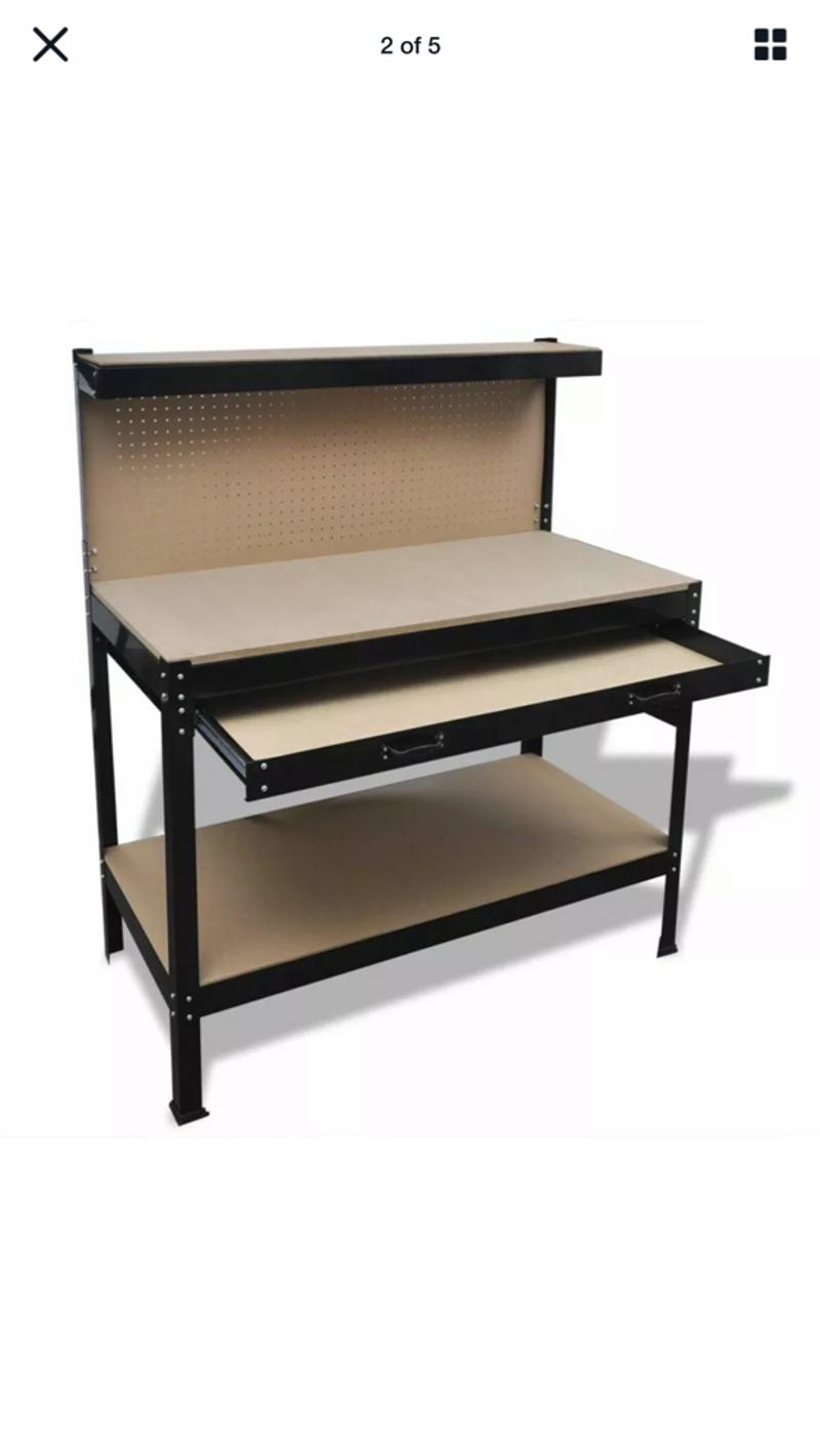 WORKBENCH Pegboard and Drawer Steel Table Garage for sale in