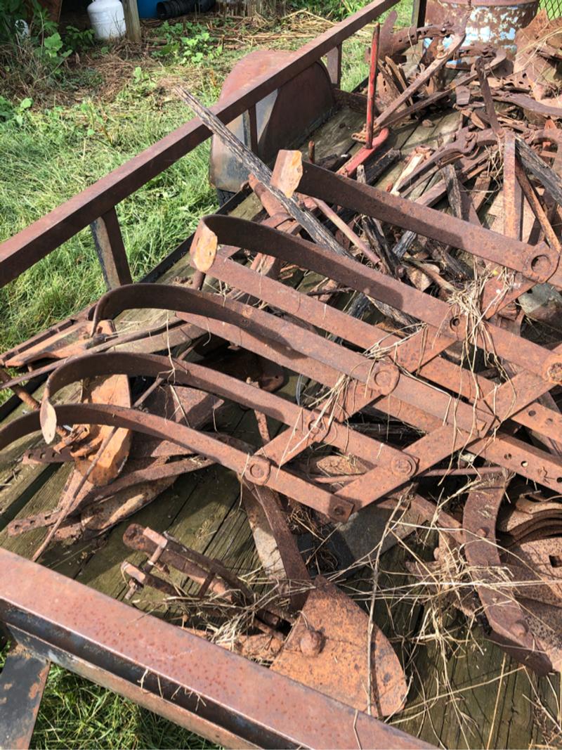 Antique mule/draft horse equipment parts and pieces. Many and varied