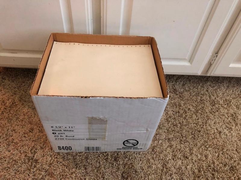 Office Paper Continuous Feed 8 1/2 x 11 Dot Matrix Printer Paper for