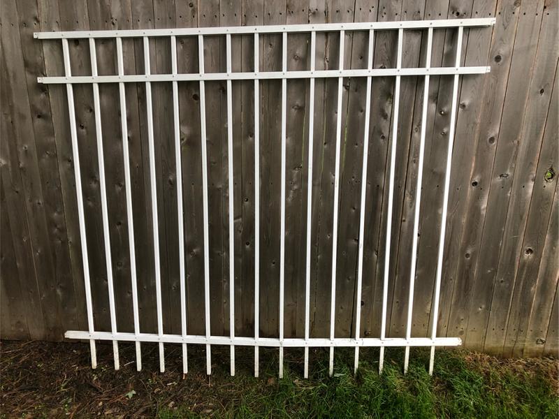 White aluminum fence 60 in H x 72 in section length for sale in