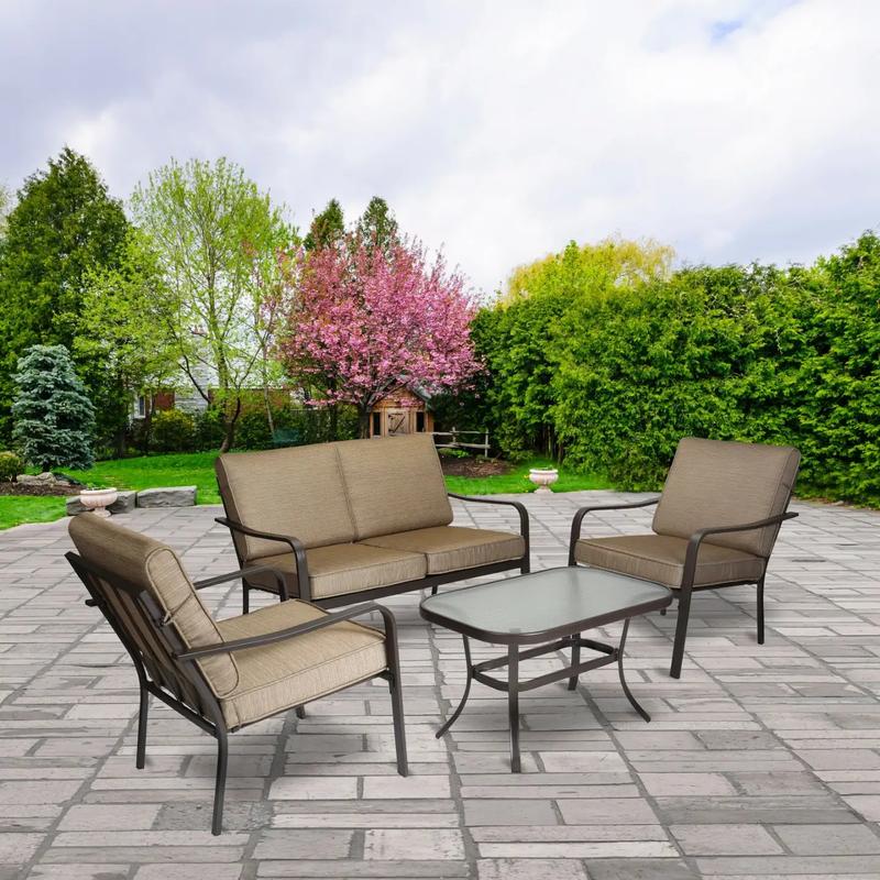 Mainstays Stanton 4-Piece Patio Furniture Conversation Set ...
