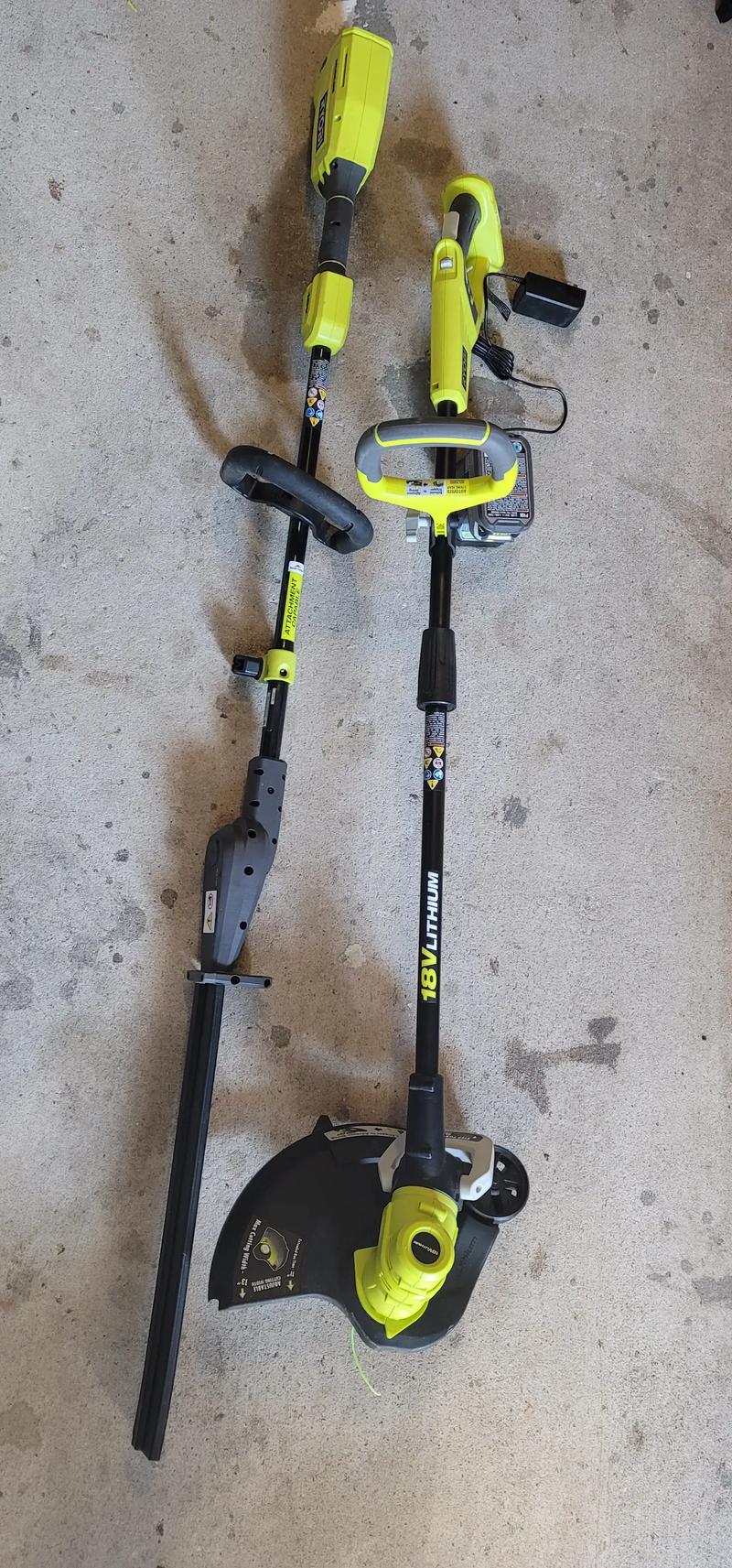 18v ryobi weed eater and extender hedge trimmer combo for sale in