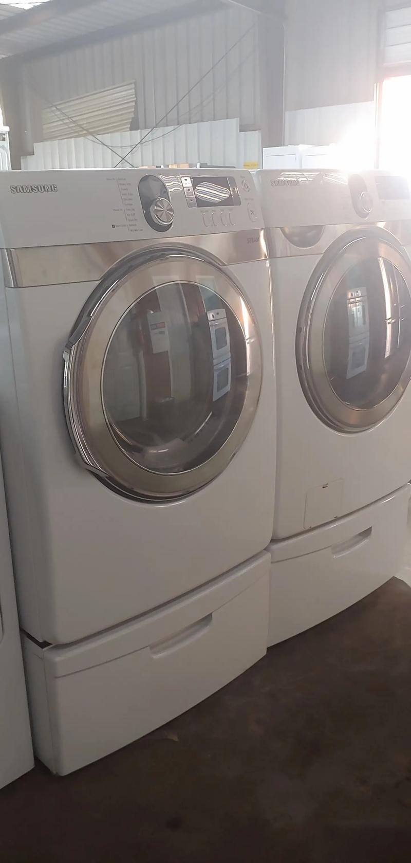 Samsung set front load washer and electric dryer heavy duty with