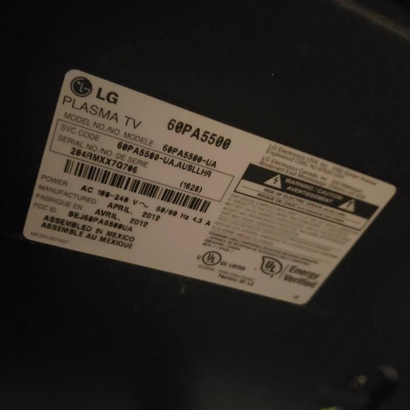 60" LG plasma TV (free delivery at full price) for sale in Los Angeles