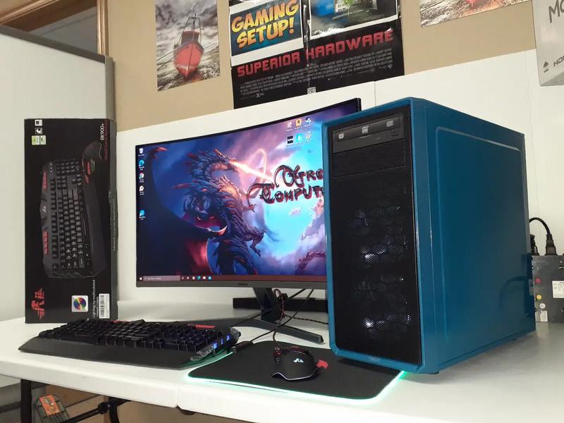 Blue Gaming computer Custom PC 1Tb RADEON XFX PLAY HARD for sale in