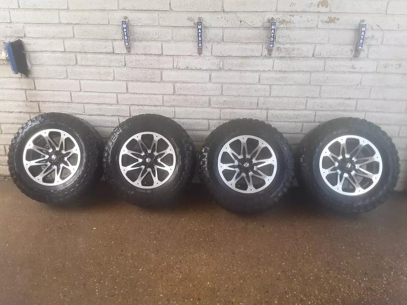 17 " five lug offroading wheels and tires 400 come get them for sale