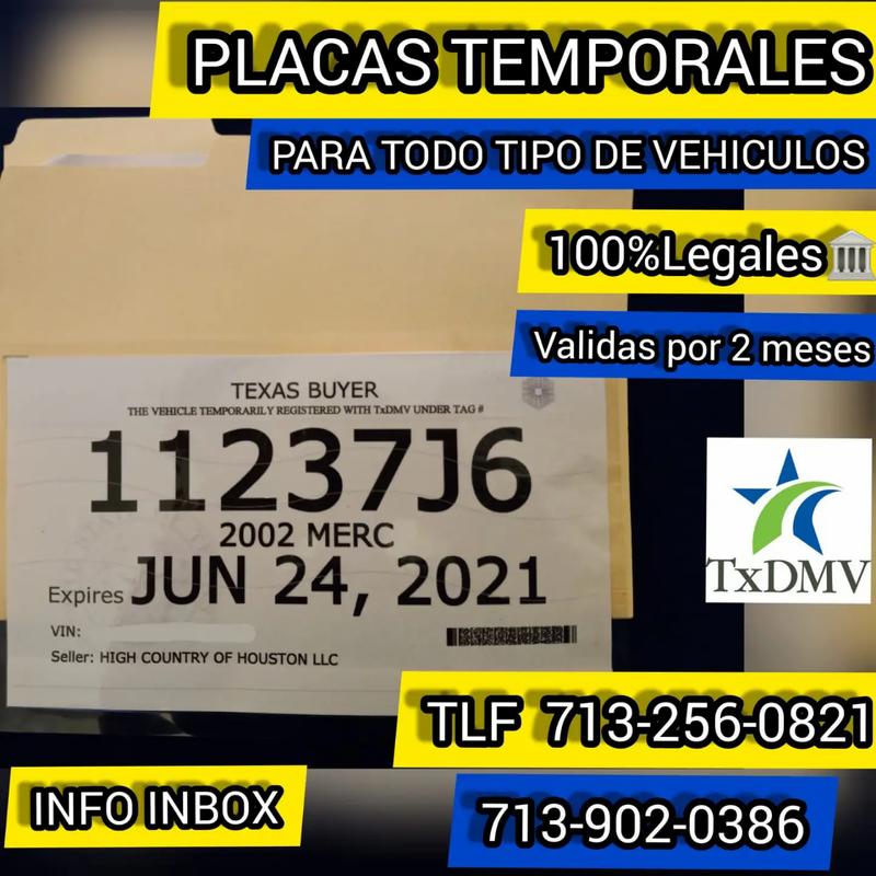 Permisos Placas Temporales X2 Meses for sale in Houston, TX 5miles