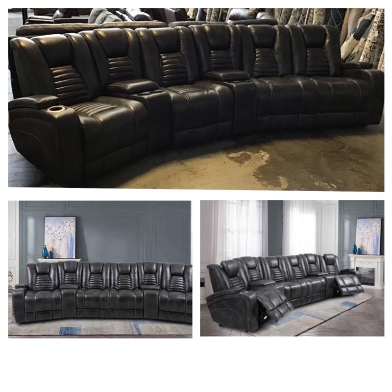 Alameda Fabric Power Reclining Home Theater Sectional (Assembled) for