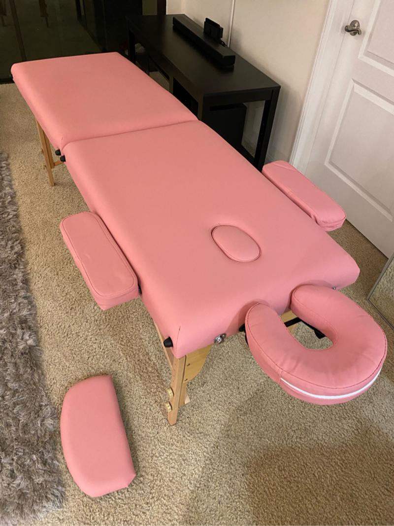 Yaheetech Fold Up Massage Spa Bed Facial Tattoo Salon Bed 2 Folding