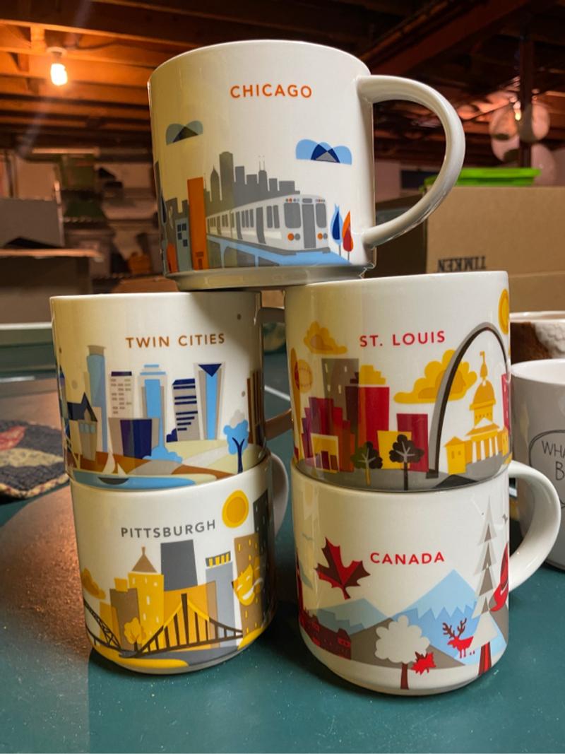 Starbucks You Are Here Collection Coffee Mugs for sale in Meadville, PA 5miles Buy and Sell