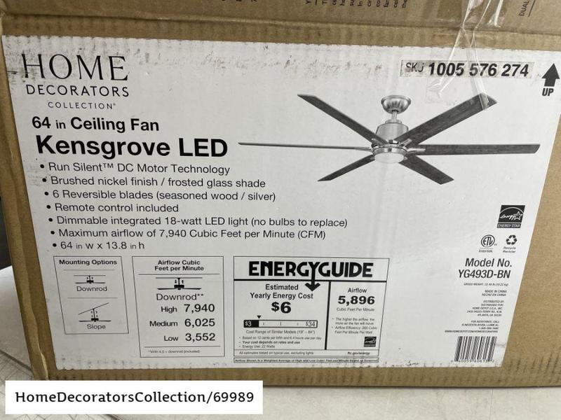 Home Decorators Collection Kensgrove 64 In Integrated Led Brushed Nickel Ceili For Dallas Tx 5miles And Home Decorators Collection Kensgrove 64, Kensgrove Ceiling Fan