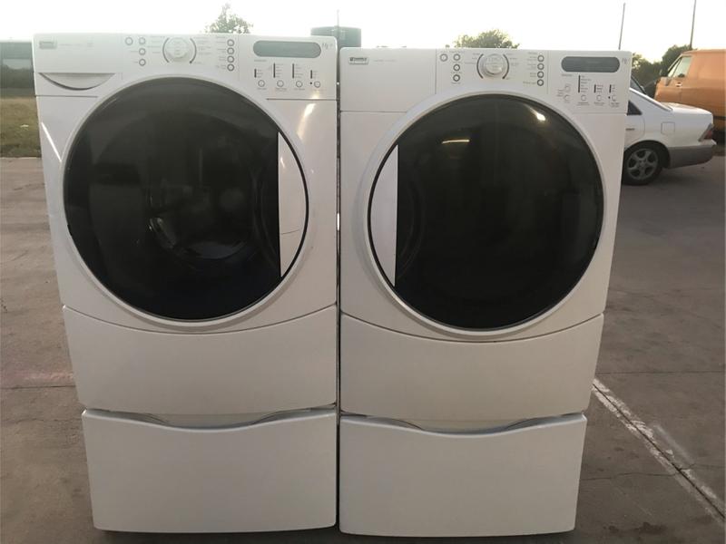 Kenmore Front Load Washer and Dryer Set W/Pedestals for sale in Fort