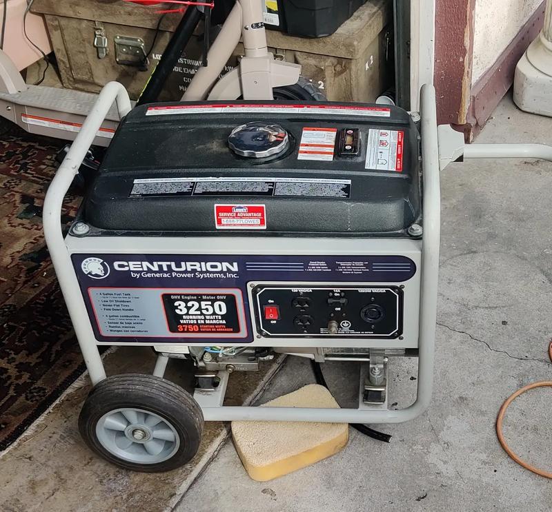 Centurion by Generac Generator 3250watt with peak 3750 watts .. This