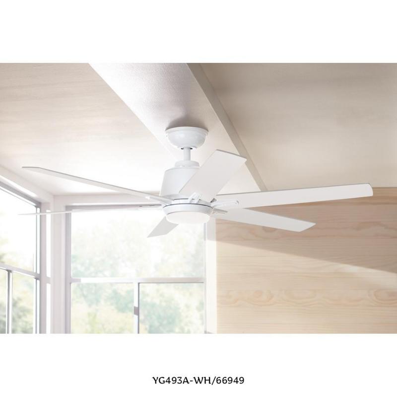 Kensgrove 54 in. Integrated LED Indoor White Ceiling Fan with Light Kit