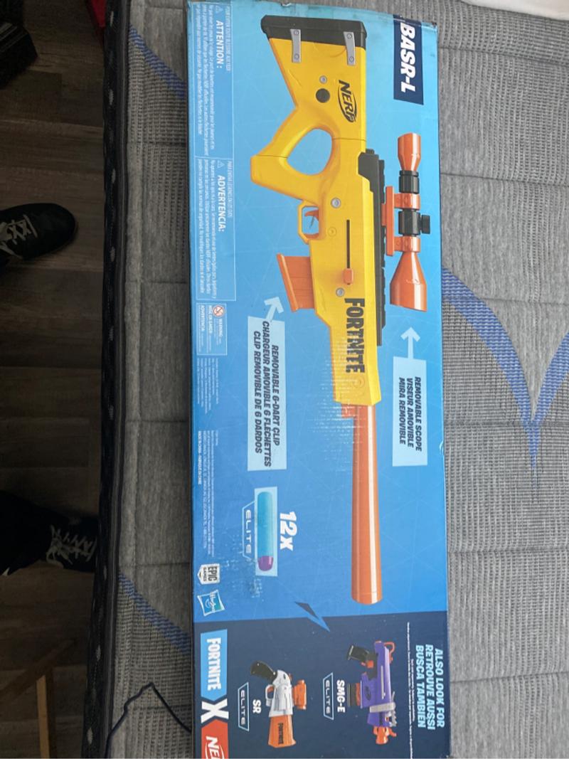 NERF Fortnite BASRL Bolt Action, Clip Fed Blaster, Removable Scope Gun NEW NIB. for sale in