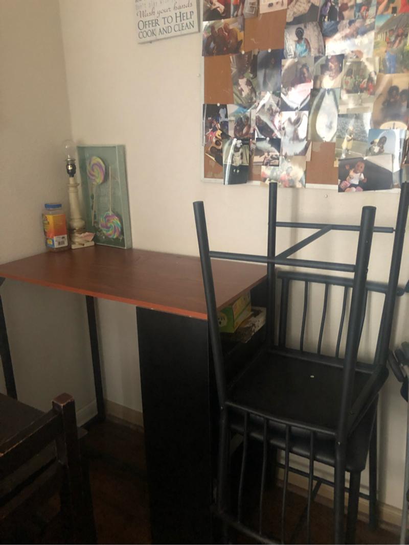 Tall table with two chairs and shelf! for sale in Houston, TX 5miles