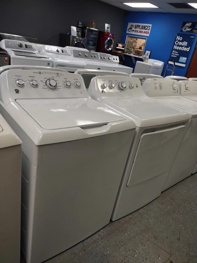 GE WASHER AND DRYER SET WATER LEVEL DEEP WATER FILL AUTO SOAK RINSE
