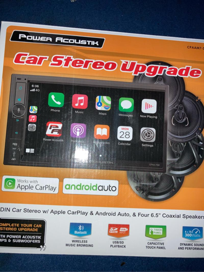 Power acoustik 6.5 touch screen with apple car play and android auto ...
