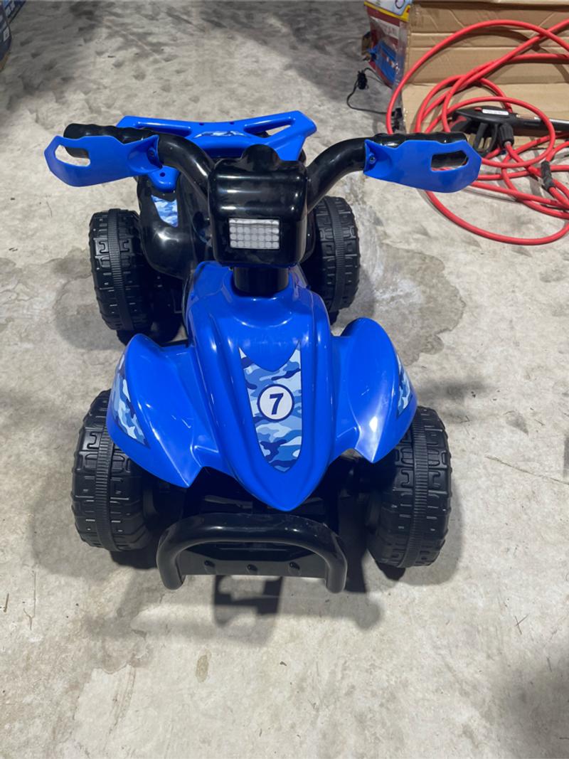 Kalee's 6 Volt Blue Camo Quad Adventure ATV Battery Powered Ride On