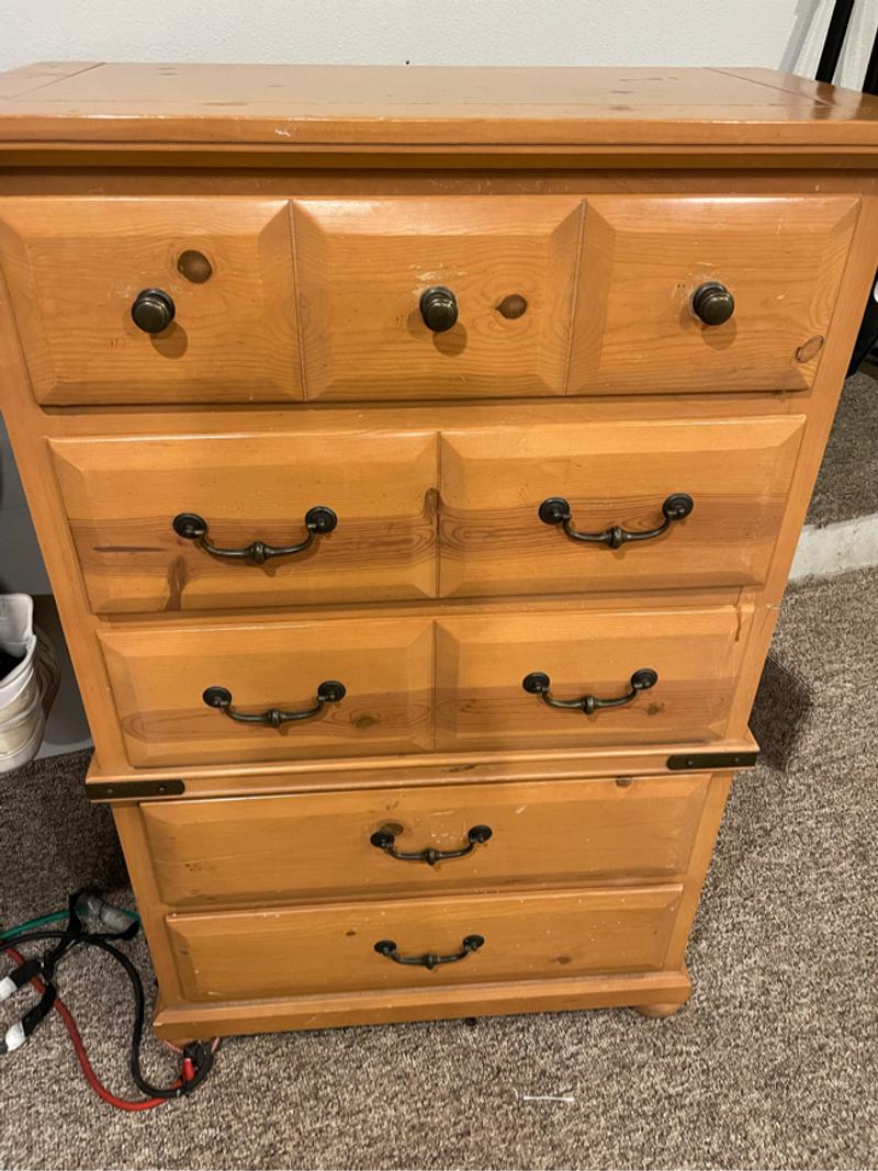 5 Drawer Solid Wood Dresser for sale in Rowlett, TX 5miles Buy and Sell
