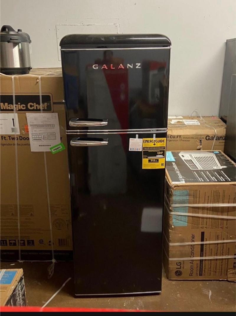 Galanz 12.0 cu. ft. Top Freezer Retro Refrigerator with Dual Door True