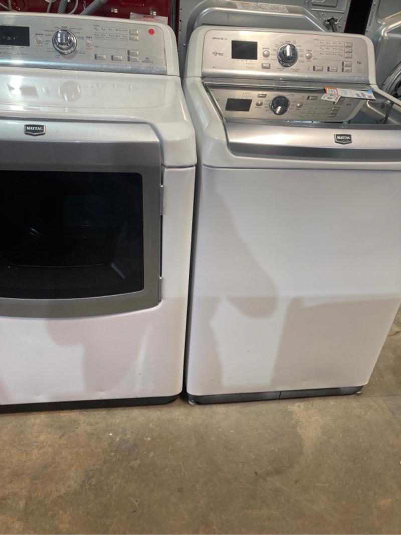 Maytag Bravos XL Washer and dryer electric color white for sale in