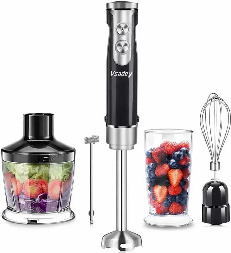 Hand Blender Set 800W 5in1 Immersion Stick Blender with 500ml Food