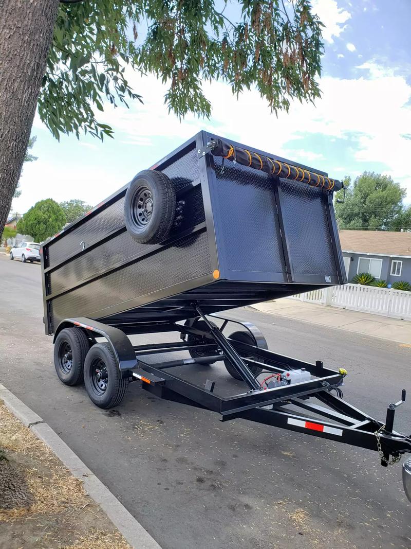 BRAND NEW DUMP TRAILER 8X12X4 12000 LBS HYDRAULIC SYSTEM ELECTRIC