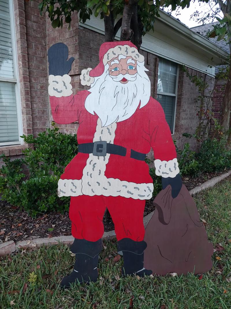 65" TALL VINTAGE SANTA CLAUS WOOD YARD ART for sale in Frisco, TX