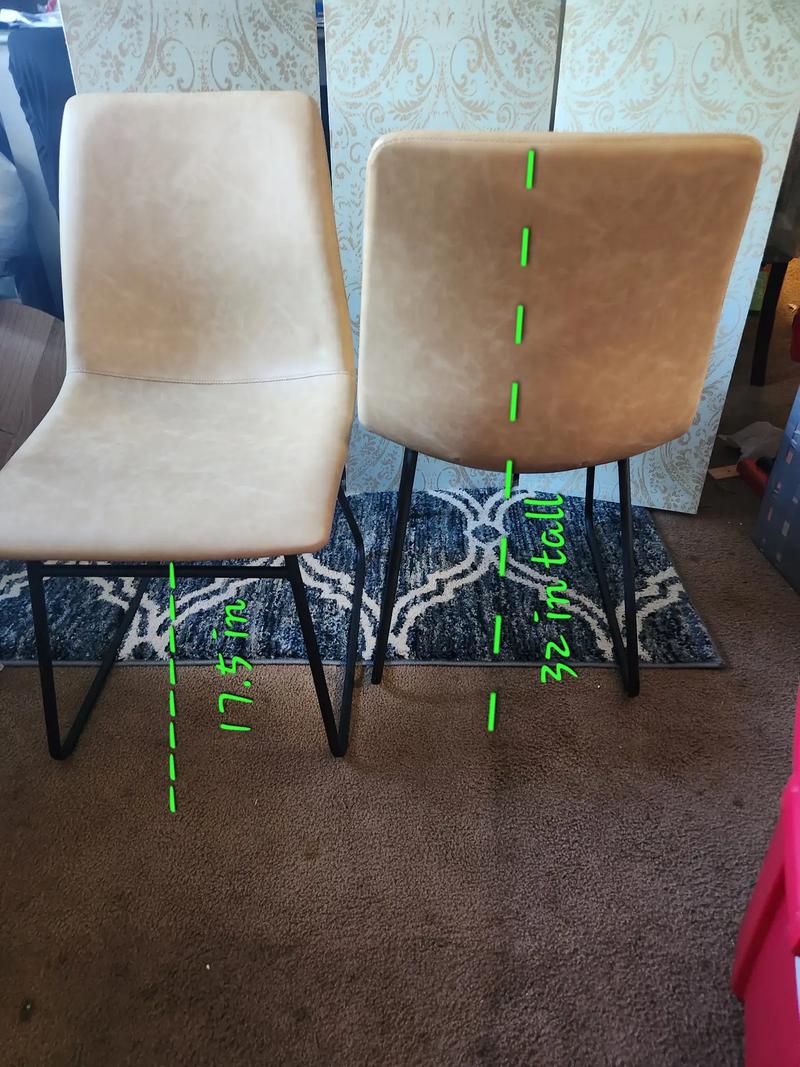 Bowden Faux Leather and Metal Dining Chairs Natural Project 62( SET OF