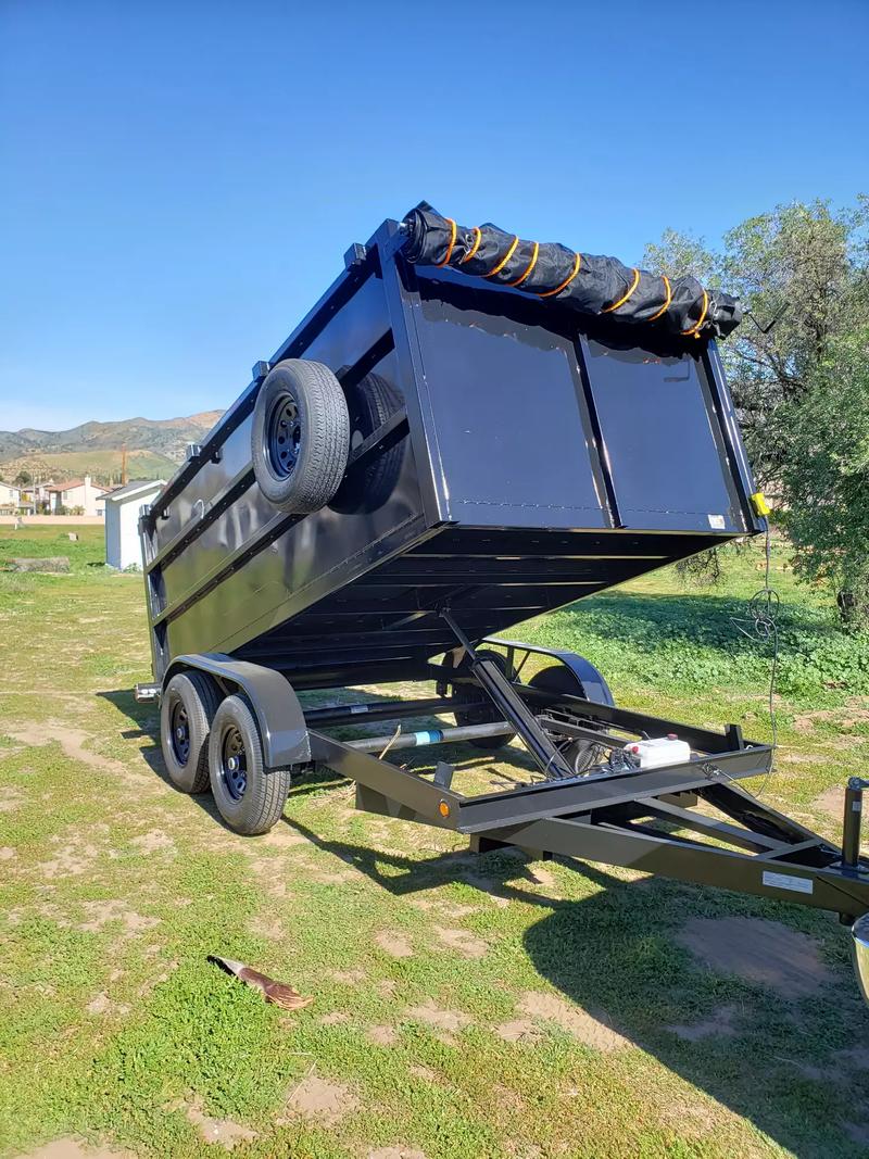 BRAND NEW DUMP TRAILER 8X12X4 12000 LBS HYDRAULIC SYSTEM ELECTRIC