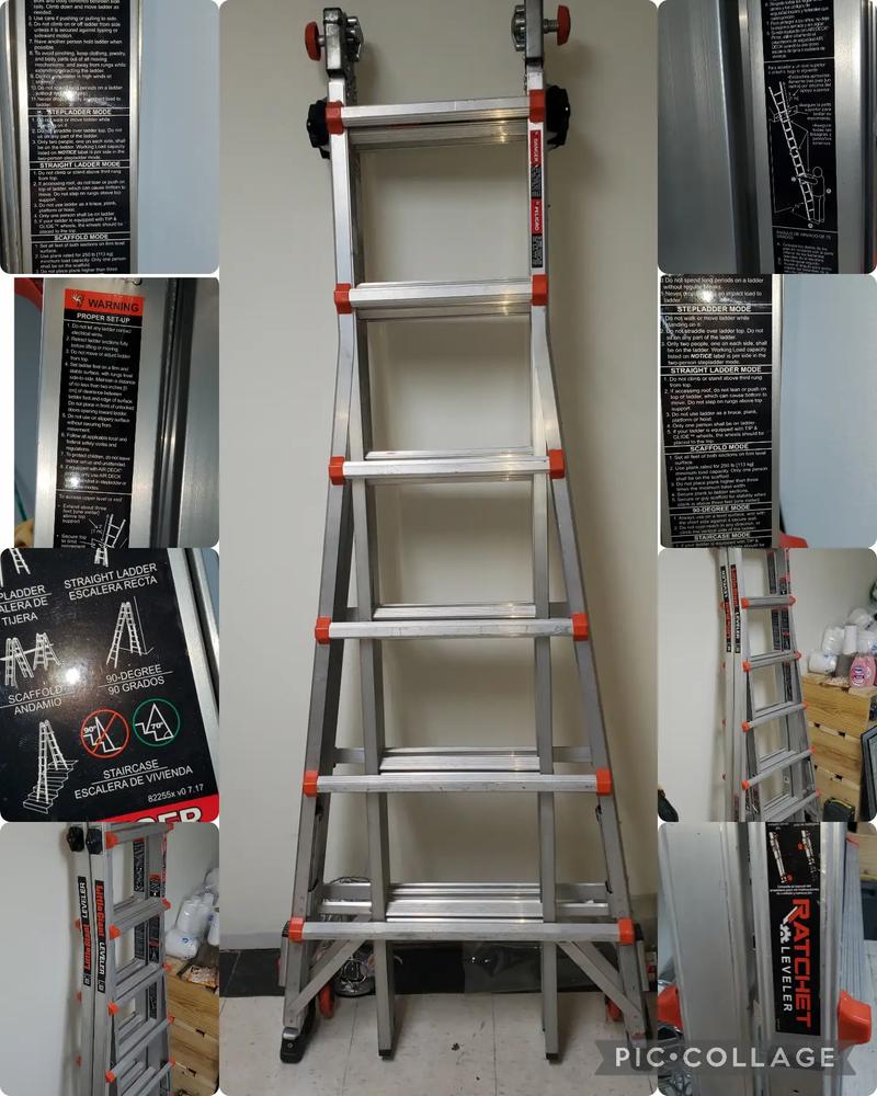 26' Little Giant ratcheting leveler all in one step ladder, straight
