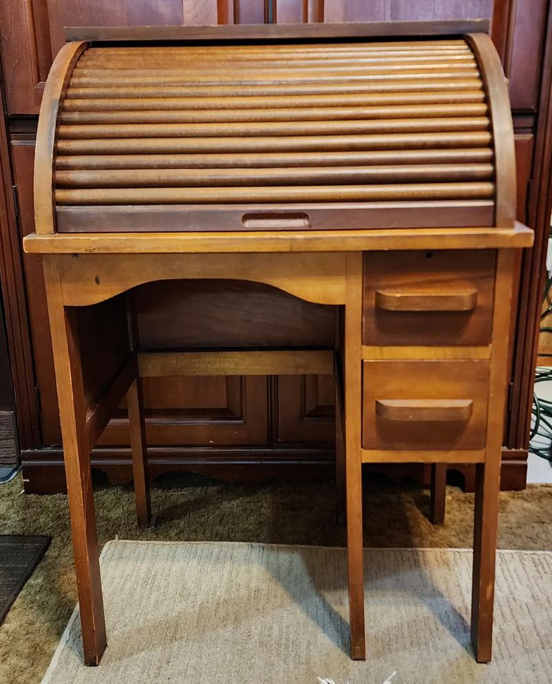 Early 20th century vintage childs roll top desk for sale in Spring, TX