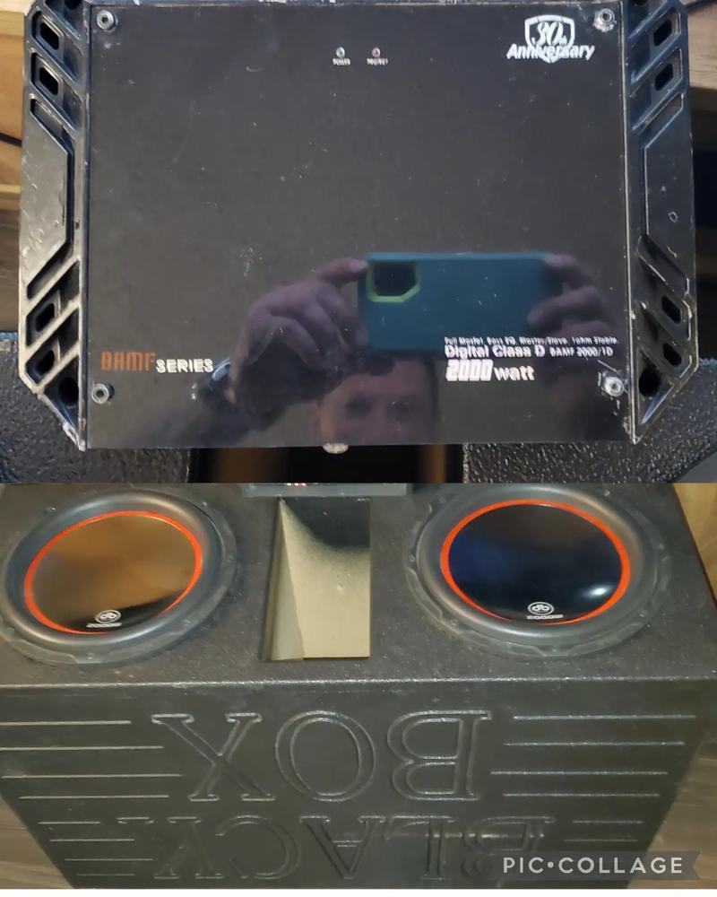 2 DB DRIVE OKUR H9 12D4 2000 watt subwoofers in Blackbox Band pass box