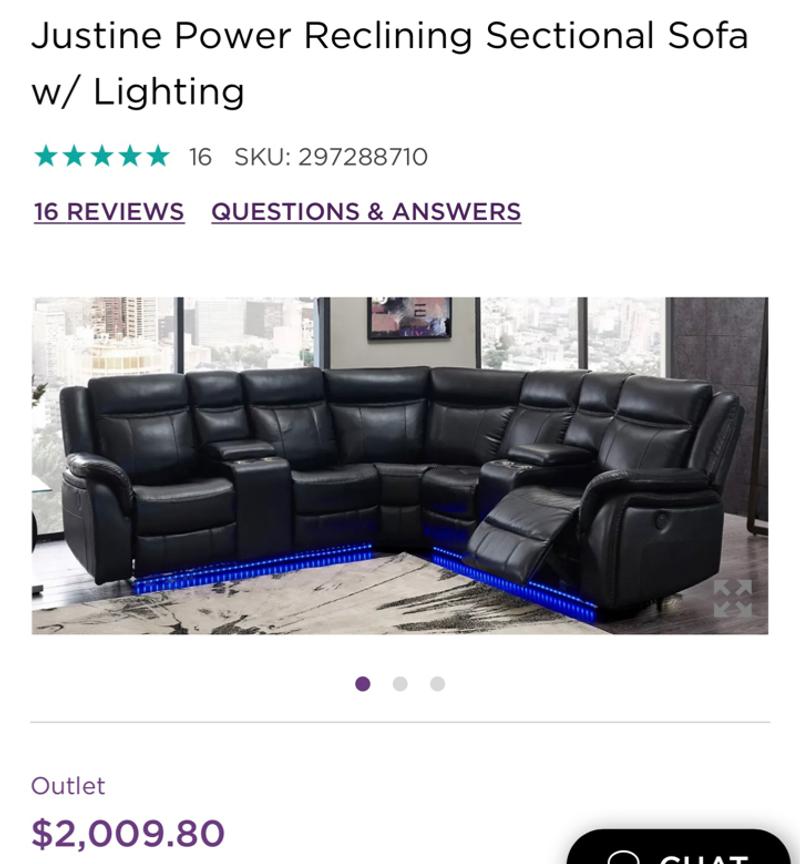 Black leather sectional sofa for sale in Philadelphia, PA 5miles Buy