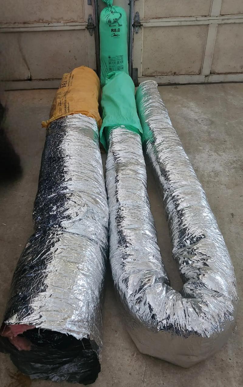 Lot of Cut (and 1 NEW) R8.0 INSULATED Flex Ducts for A/C and Furnace