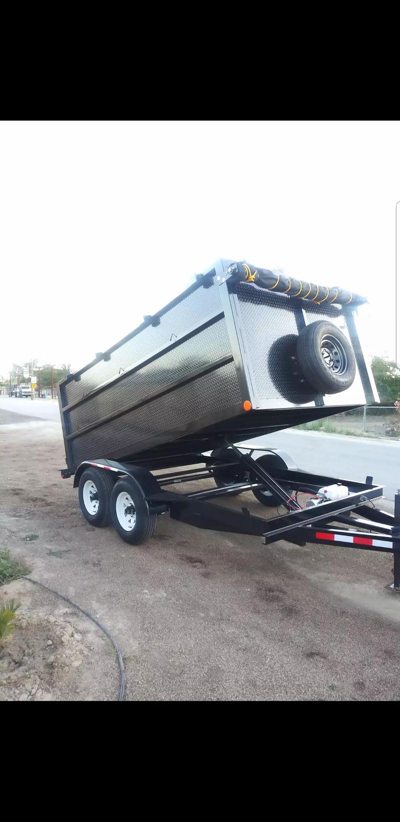 BRAND NEW DUMP TRAILER 8X12X4 12000 LBS HYDRAULIC SYSTEM ELECTRIC