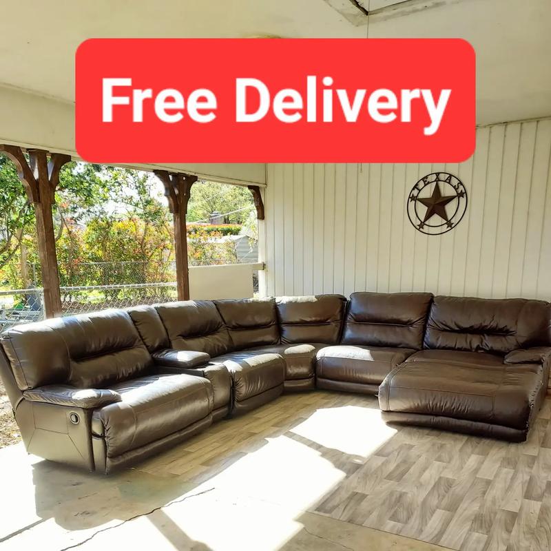 Large Leather Recliner Sectional Couch Sofa FREE DELIVERY for sale in