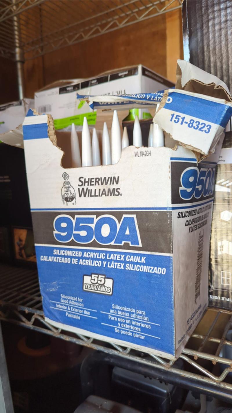 Box of 12 Sherwin Williams 950A Siliconized Acrylic Latex Caulk 10.1oz