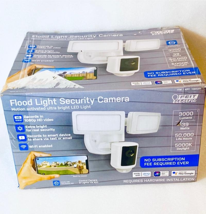 Feit Electric LED 1080P HD Smart Flood Light Security Camera, White for sale in Dallas, TX