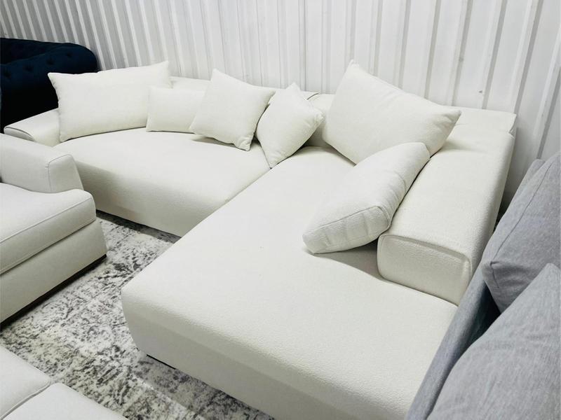 Acanva modern LShaped sectional sofa ,3 seat upholstered couch with