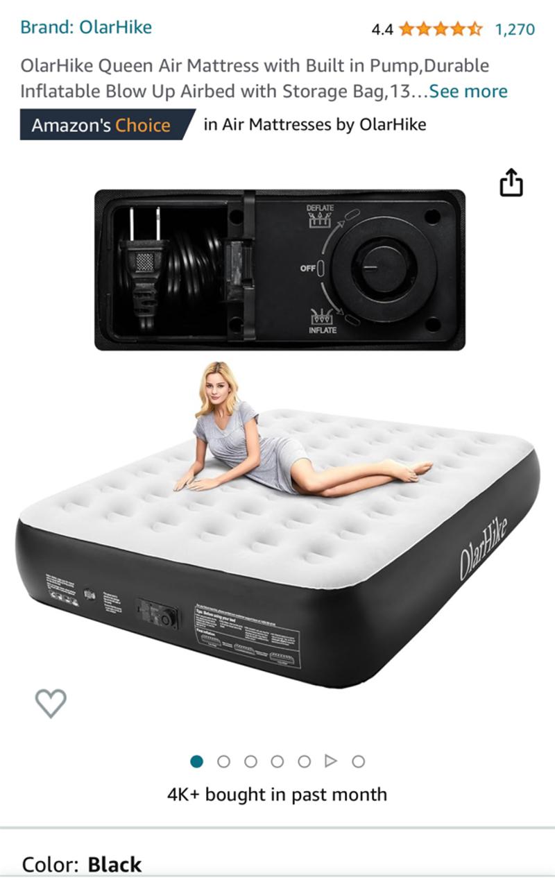 NEE OlarHike queen air mattress with built in pump for sale in Santa Fe